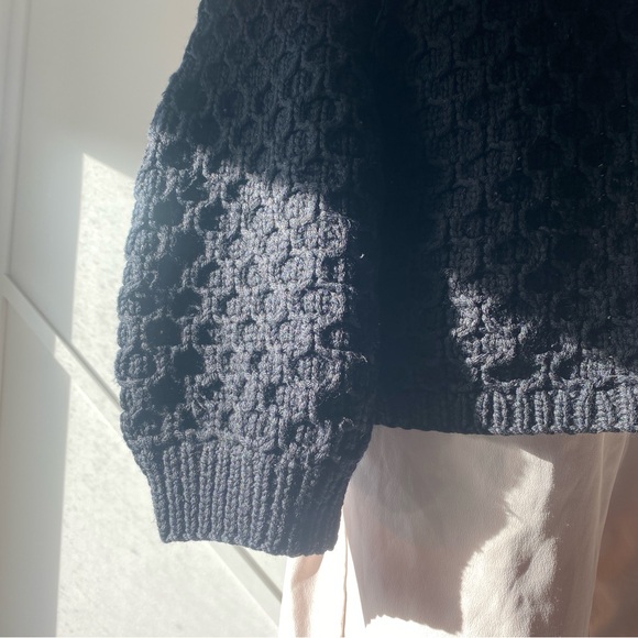 CO Wool Chunky Oversized Knit Sweater with Balloon Sleeves - M - Picture 10 of 16